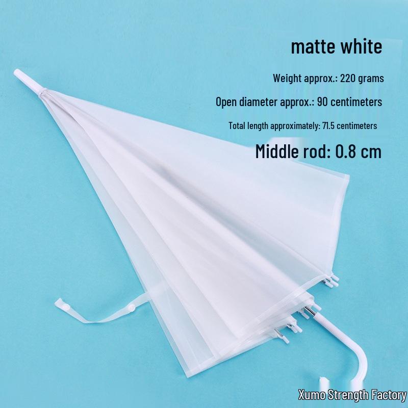 Long-Handed Transparent Umbrella with UV Protection for Women & Kids