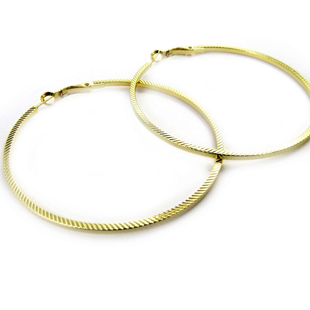 Les Trésors De Lily [L7902] - Gold 'Choregraphy' Hoop Earrings Ø 60 Mm