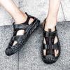 Fashion Beach Man Sandals Hole Genuine Leather Luxury Designer Adult High Quality Casual Expensives Open Toe 2025 Eva 39 H Shoes for Men