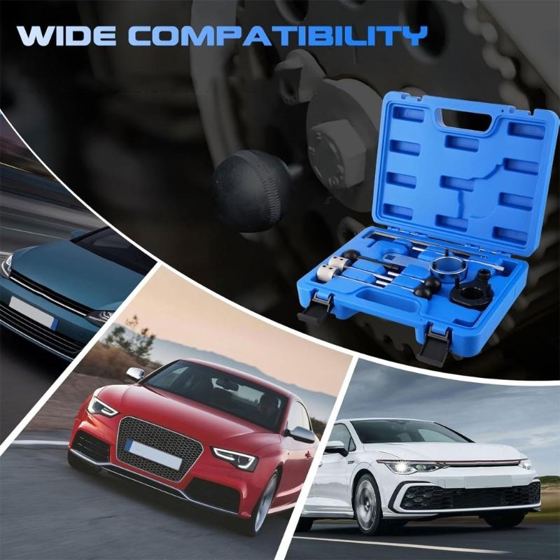 Camshaft Timing Belt Alignment Kit with Locking Fixtures, Steel Components and Carry Case for 1.9 1.6 2 Liter Common Rail Service Work