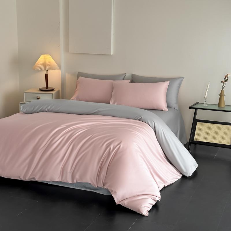 

3-4Pcs Duvet Cover Set 100%Cotton Luxury Long-staple Cotton Bedding Set Friendly Skin Quilt Cover Pillowcase 150x200cm 3pcs&set