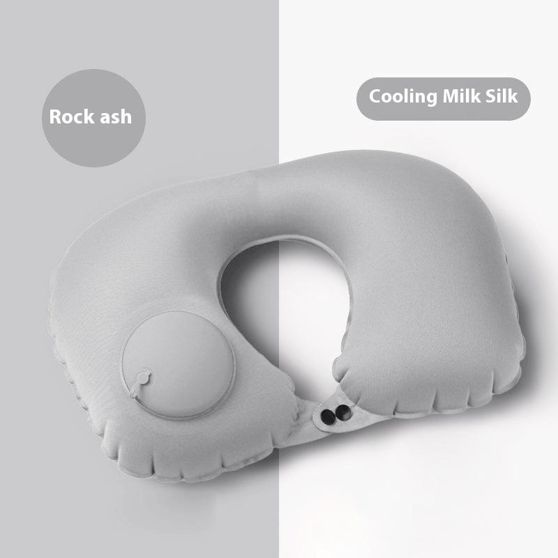 Press On Inflatable Pillow To Relax Neck Travel U-Shaped Pillow Foldable And Portable With Leak Proof Device Ordinary U-Shaped