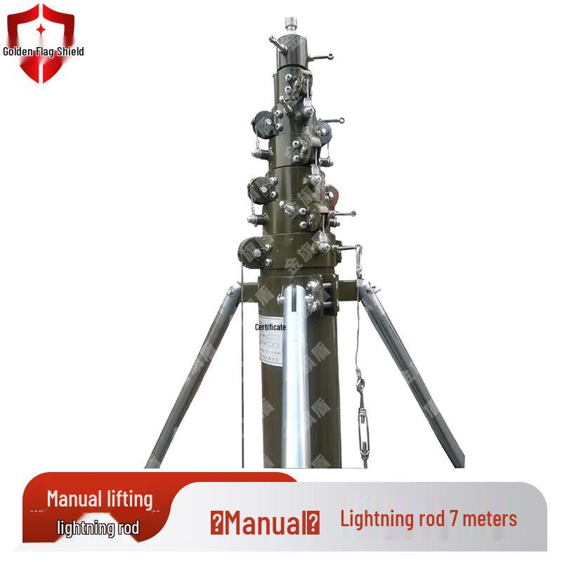 JINQIDUN Portable Manual Lift Lightning Rod