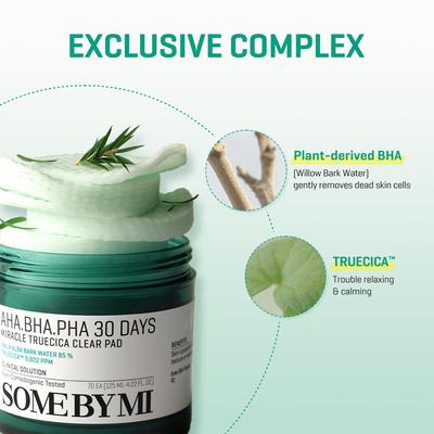 AHA BHA PHA 30 Days Miracle Truecica Clear Pad 70ea AUTHENTIC STORE