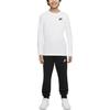 Nike Kinder Reine Baumwolle Lässig Atmungsaktiv Langarm T-Shirt Kinder Oberteile Weiß DO1838-100