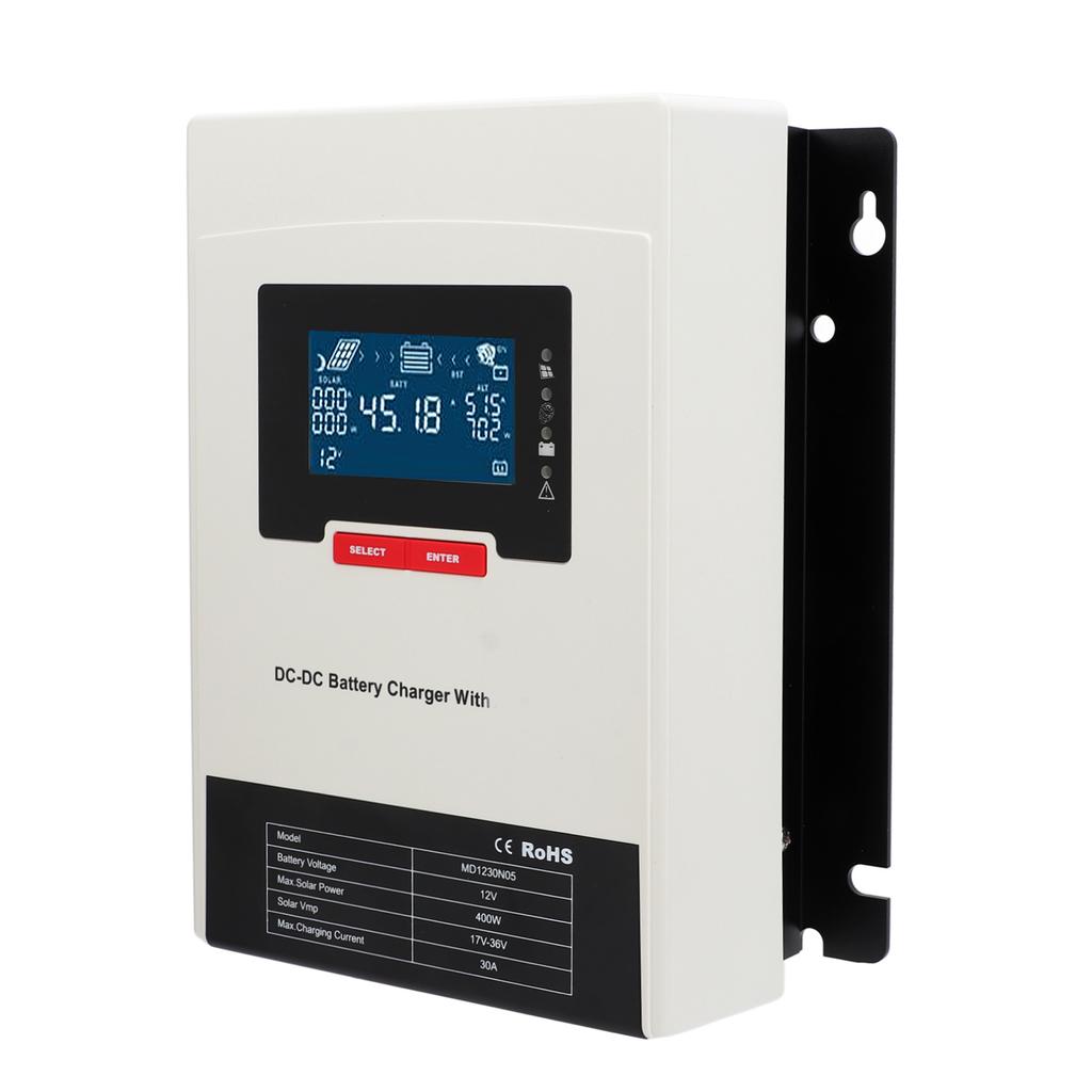 DC To DC Battery Charger Boost Buck MPPT Solar Charge Controller 12V 30A 400W Aluminium Alloy for RV
