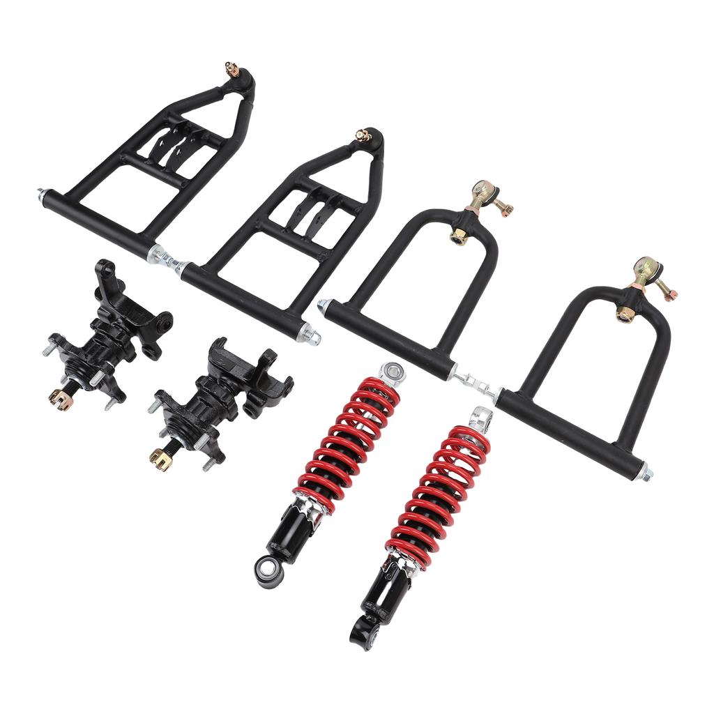 Vorderradaufhängung Schwingarmsatz Oberer Unterer Schwingarm und Vorderradaufhängungsdämpferbaugruppe für Go Kart Elektro-ATV Quad