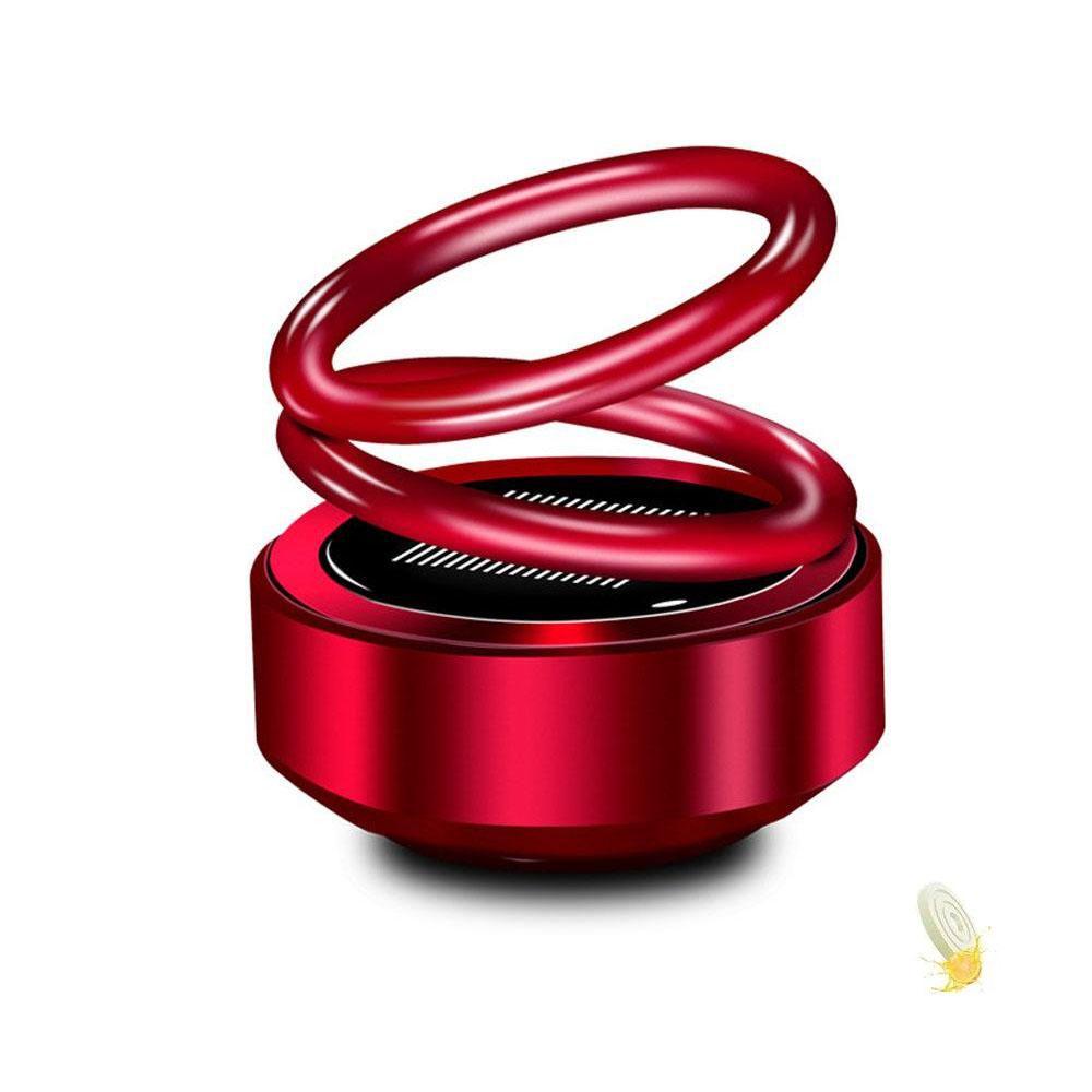 

Автомобильный освежитель воздуха для ароматерапии на солнечной энергии, двойное кольцо, вращающееся украшение для приборной панели, экологический автодиффузор, парфюмерия красный