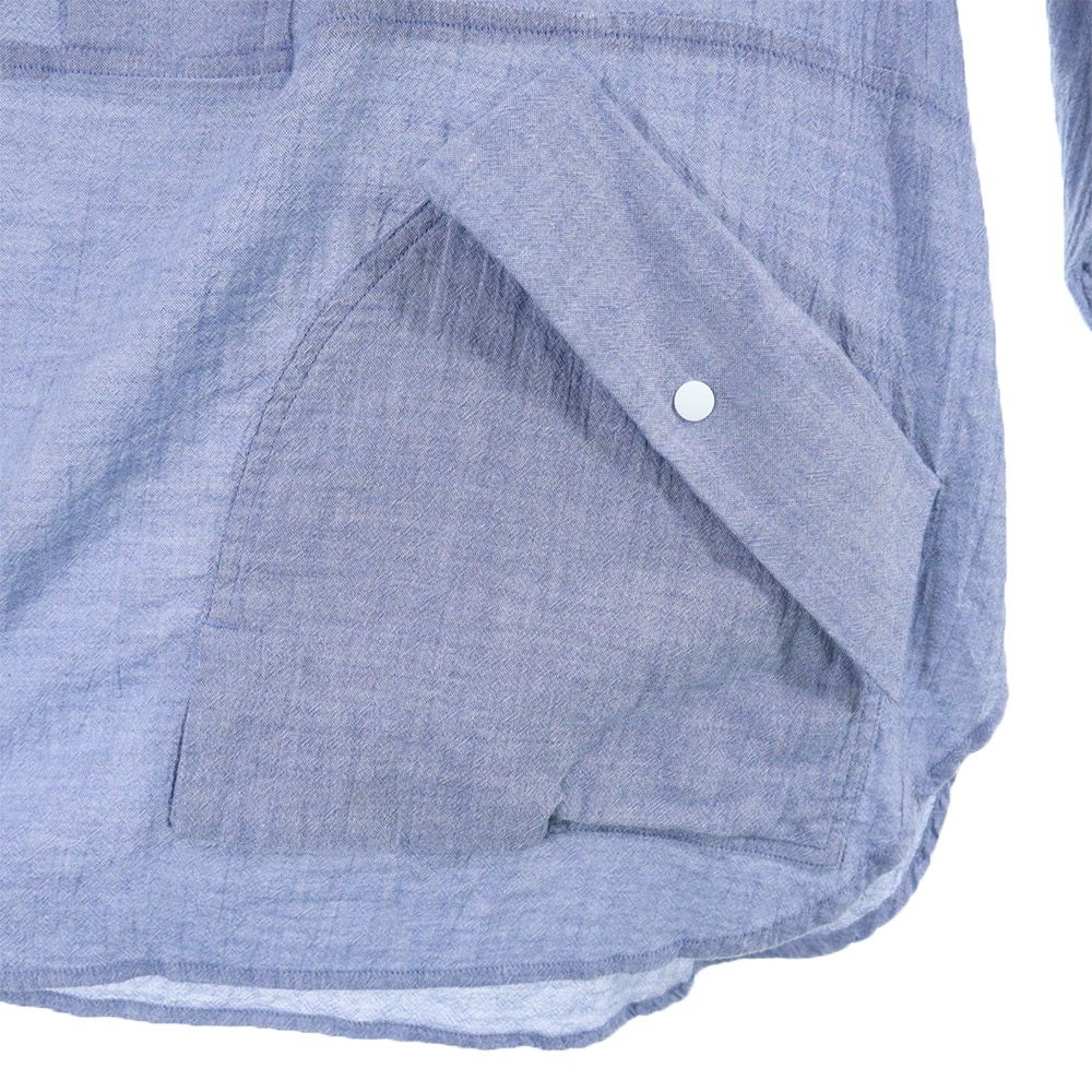 YAECA made in Japan half button Zip jacket S blue pullover Men's Used