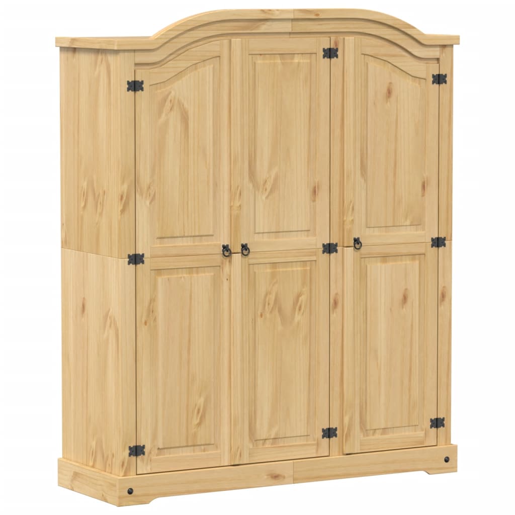 Corona Kleiderschrank 151,5 x 52 x 186 cm Massivholz Kiefer