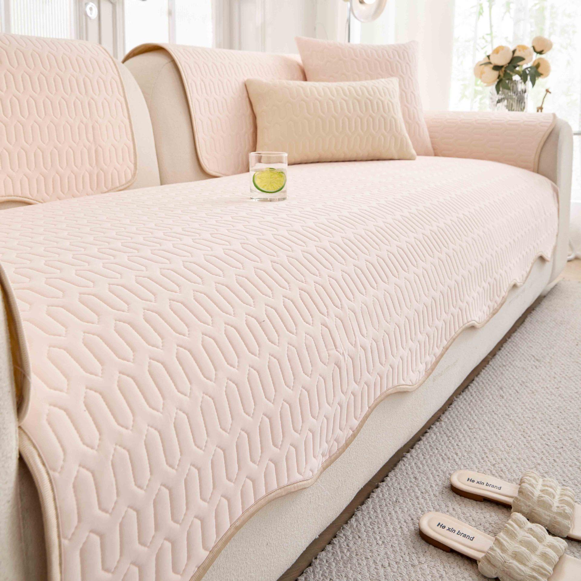 

Подушка для дивана Ice Silk Cooling, летняя вышивка, охлаждающая подушка, нескользящий чехол для дивана, дышащая, устойчивая к царапинам задняя часть дивана для гостиной 70x70cm