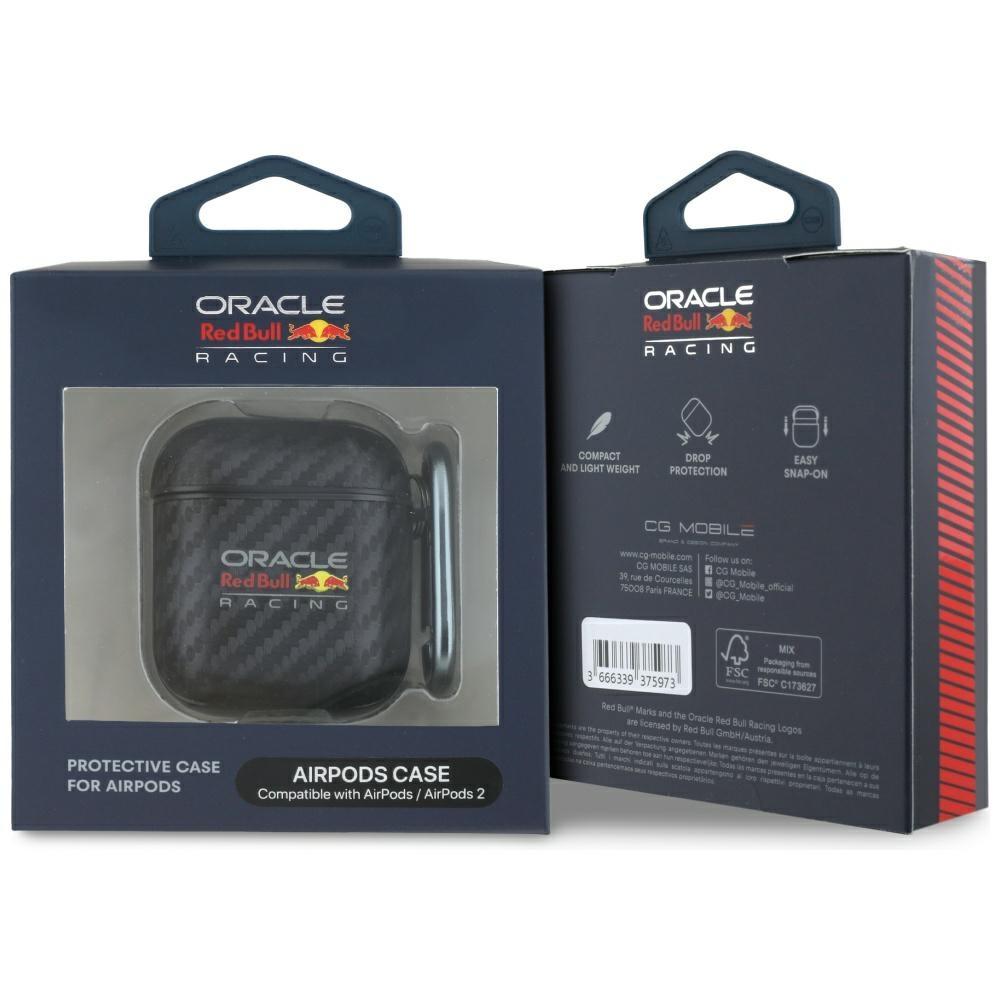Hülle Red Bull Pu Carbon Logo Für Airpods 1/2 Schwarz
