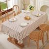 Nordic Tablecloth Fabric Cotton And Linen Small Fresh Small Plaid Rectangular Simple Dining Table Cloth Tablecloth Cover Cloth Retail