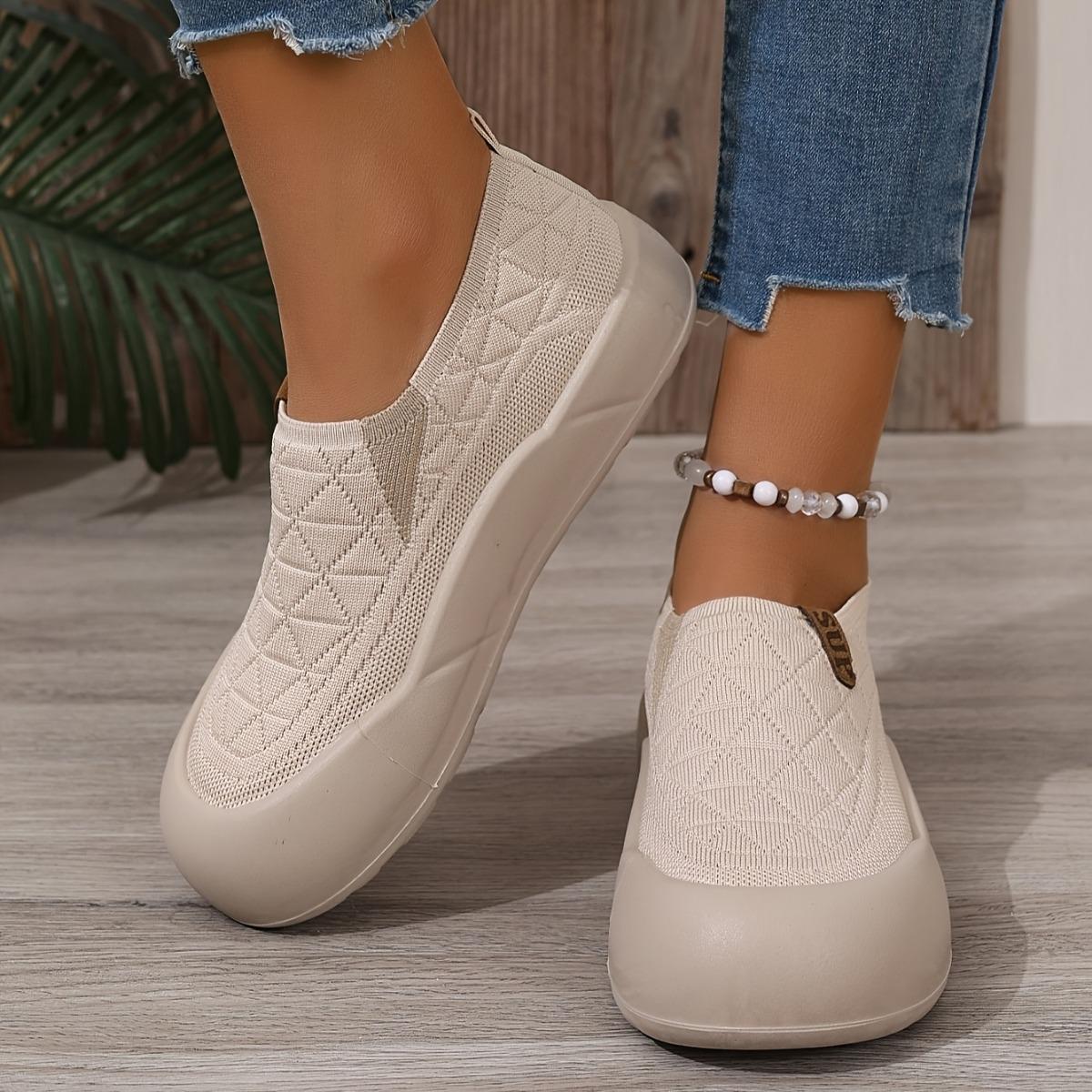 

Лоферы на мягкой подошве - Удобная и дышащая ткань, Низкий вырез, Круглый носок, Повседневная обувь, Универсальная, Модная и удобная обувь 40