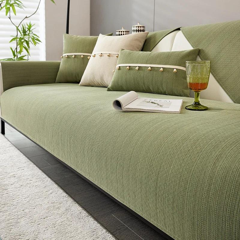 

Серый диванный коврик из синели, универсальный противоскользящий пыленепроницаемый чехол для дивана Four Seasons, сплошной цвет, диванное полотенце, деревянная подвесная наволочка 70x70cm 1pcs