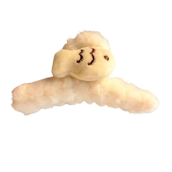 Women Hair Claw Soft Plush Fish Shape Hair Clip Large Size Back Head Hair Clip Winter Hair Accessory