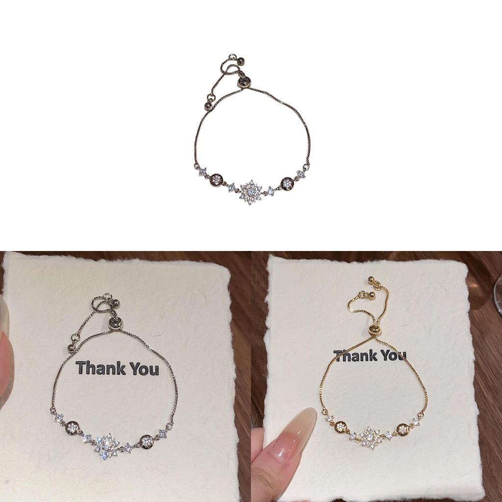 Zircon Flower Hand Chain For Women Light Luxury Styled For Gift Or Daily Wear