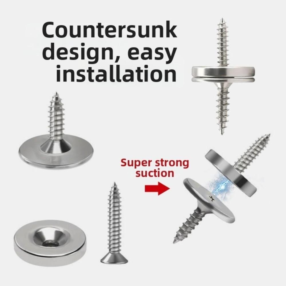 Round Magnetic Lock for Furniture Hidden Closing Hardware Tools Cabinet Door Magnet Catches Closer for Furniture Hardware