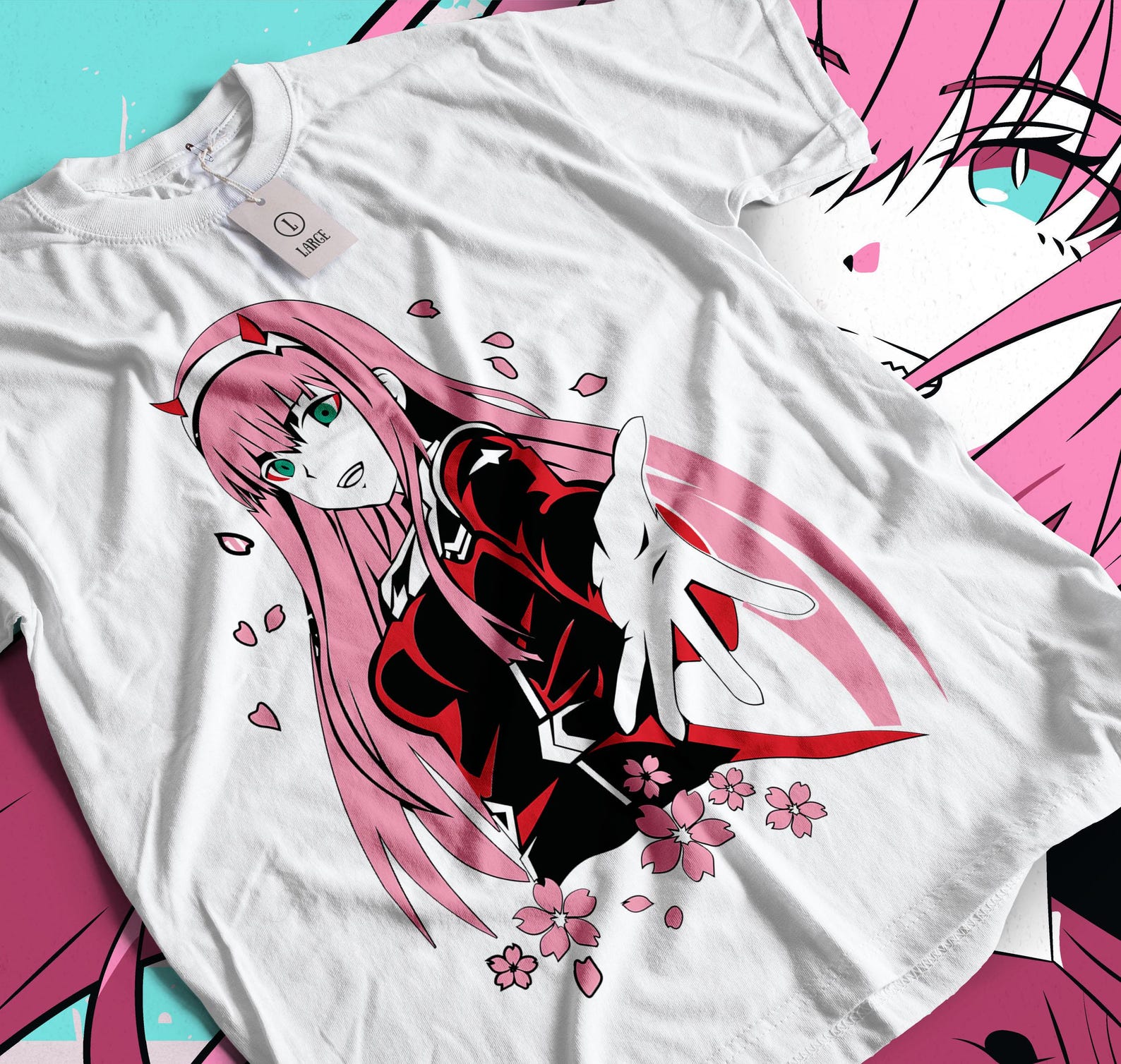 Waifu Material Anime T-Shirt, Darling Anime Girl Shirt Unisex Graphic Tee 2XL