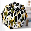 1pc Leopard Print Automatic Umbrella - Stylish, Durable, with 8-Rib Manual Open Design, Elegant Black Handleyy250920140