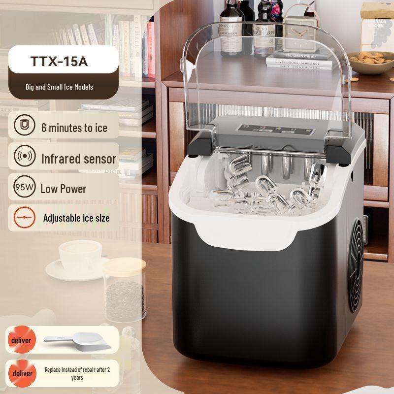 Compact 12KG Automatic Round Ice Cube Maker for Home, Dormitory, or Markets