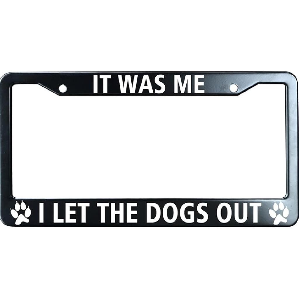 Tell Your Cat I Said Pspspsps Matte Black License Plate Frame Cover for Men/Women, Heavy Duty Stainless Steel Auto Car Tag Frame with 2 Holes & Free