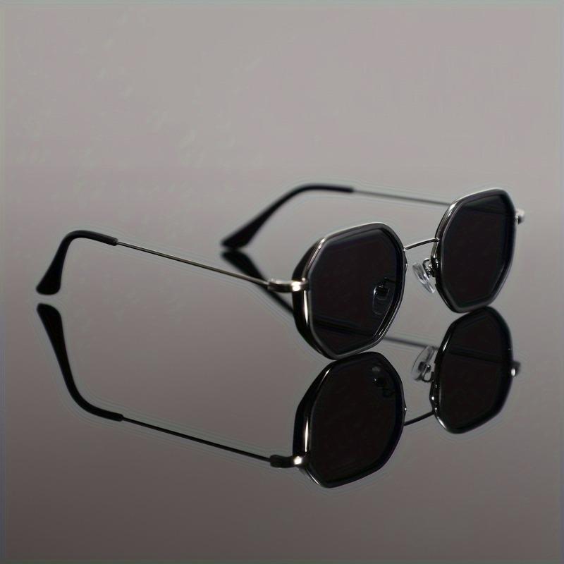 Geometric Polygon Metal Sunglasses for Men - Casual Retro Classic Elegant Simplistic Fashion Eyewear Outdoor Fishing,Vacation, & Driving