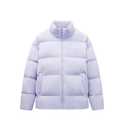 Anta Solid Color Zipper Down Jacket Unisex Outerwear Light-Lavender 952348906-5