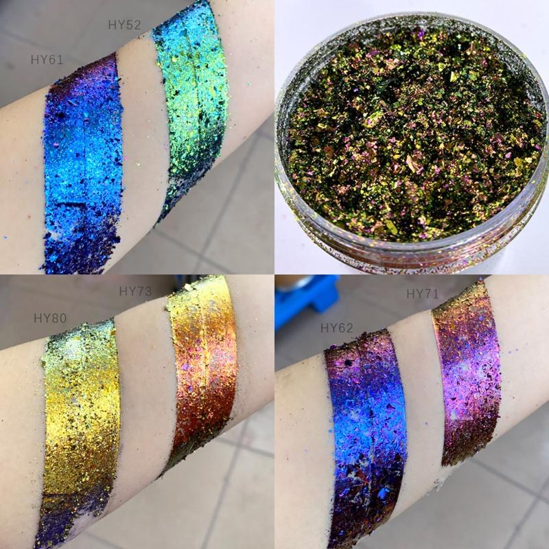 Nail Powder Flake Colorful Coarse Cloud Brocade Powder Handmade DIY Face Body Makeup Nail Art Decoration Supp