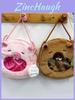 Plush Cartoon Capybara Shoulder Bag With Zipper Closure For Daily Use