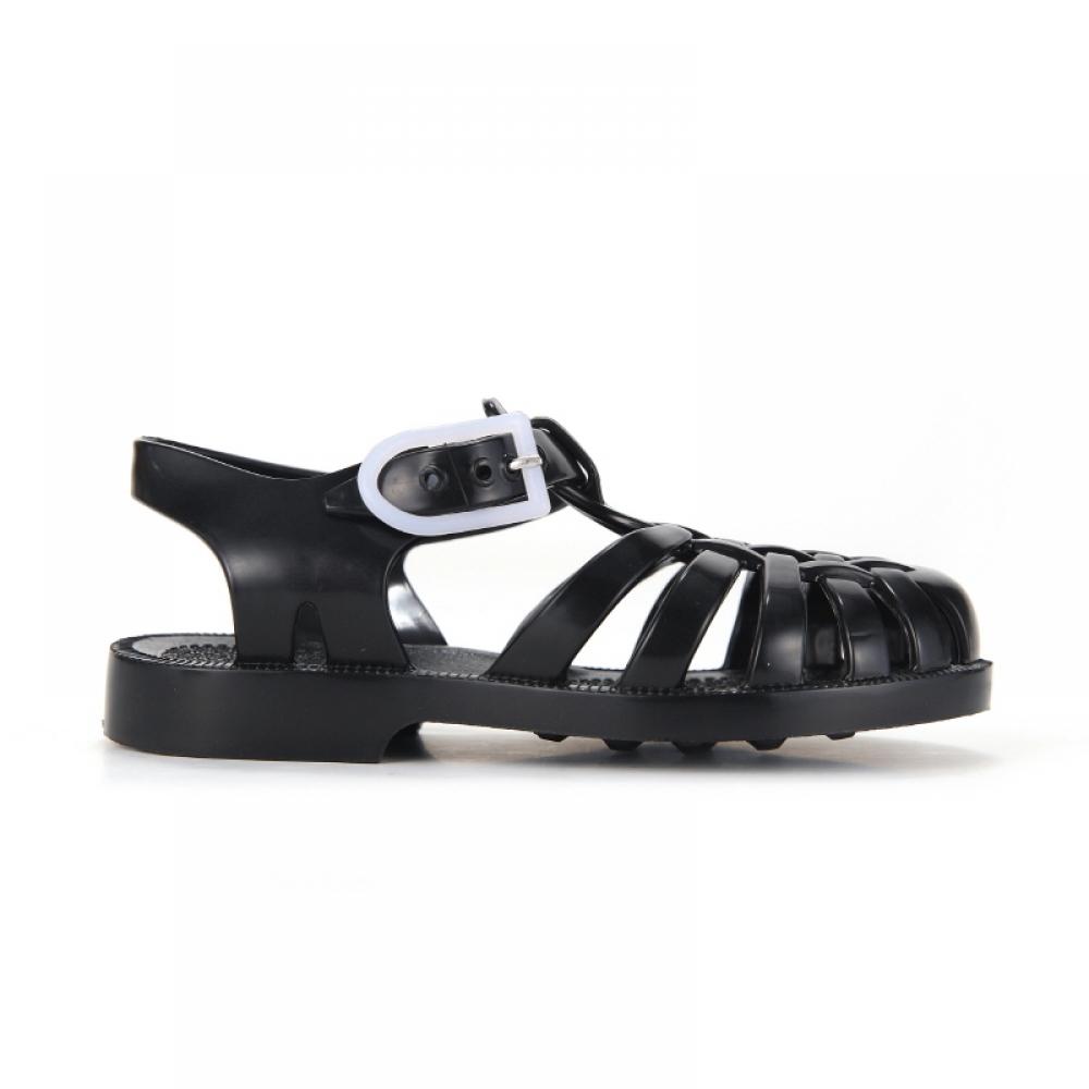Meduse Sun 201 Noir Noir Black Kids Kids Jelly Shoes Sandals
