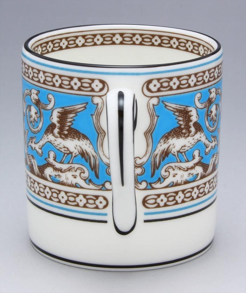 Imported Wedgwood Florentine Turquoise Bond Cup Saucer 100ml Wedding Gift Present 1058034 [Authentic Product] &