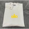 ALO Baumwolle Lockere Passform Unisex Rundhals T-Shirt Streetwear Lässiges Oberteil