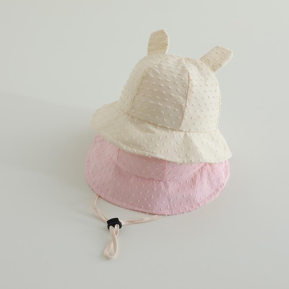 New Panama Summer Children Bucket Hat for Boys Girls Cotton Cute Ear Toddler Sun Cap Baby Beach Sun Hat Kids UV Protection Cap