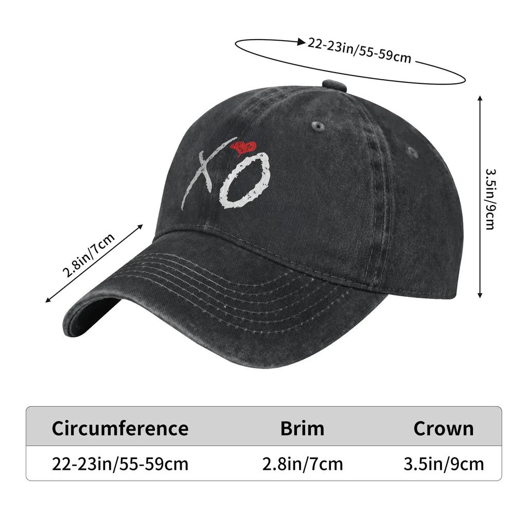 Unisex The Weeknd Muzikinio Turo XO Logotipo Kepurės Aksesuarai Beisbolo Kepurė Klasikinė Trucker Kepurė Reguliuojama