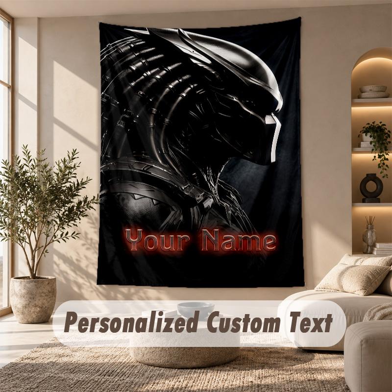 Tapestry Custom Name Text, Wall Hanging Tapestry Home Room DecorPredator