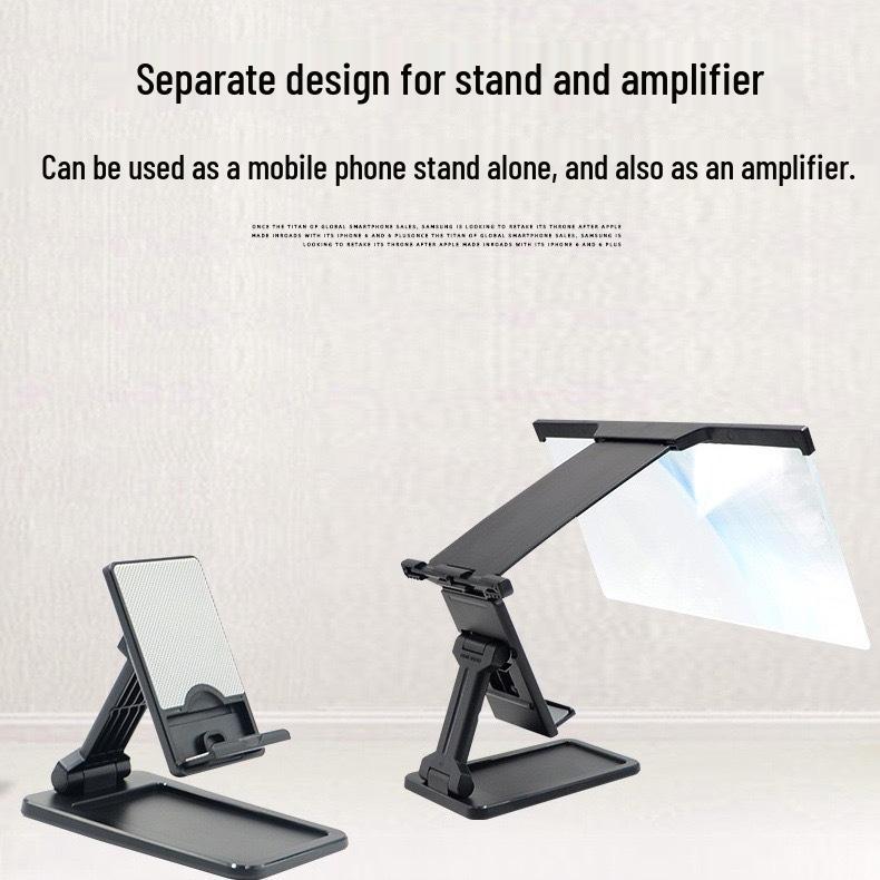12-Inch HD Mobile Phone Screen Magnifier with Foldable Stand & Eye Protection