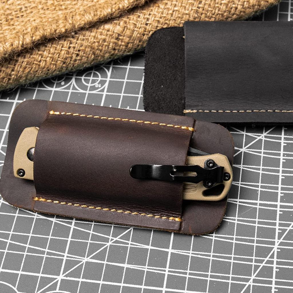 Knives Sheath, Handmade Knives Holsters, Horizontal Carry Leather Sheath for Belt, Pocket Organizers