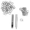 Grommet Tool Kit 100 Set Grommet Eyelets with Setting Tools Hole Cutter Mandrel for Tarps