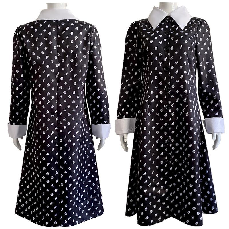 Adams' Familie Cosplay Service Amerikanisches Drama Wednesday Kleid Rock Cosplay Eine große Anzahl auf Lager