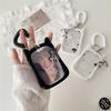 Cute Cat Photocard Holder With Elastic Rope Card Holder Idol Photo Storage Card Display Protect Pendant Bag Decor Keychain Gifts