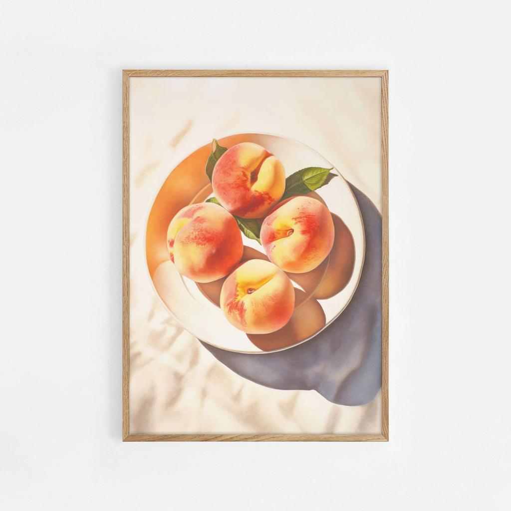 Minimalist Modern Abstract Fruit Wall Art Print Orange Peaches Strawberry Watermelon Tomato Lemon Fig Canvas Poster Home Decor