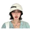 Artistic stripes forward hat women's summer fashion versatile face small reverse wearing duck tongue beret newsboy hat