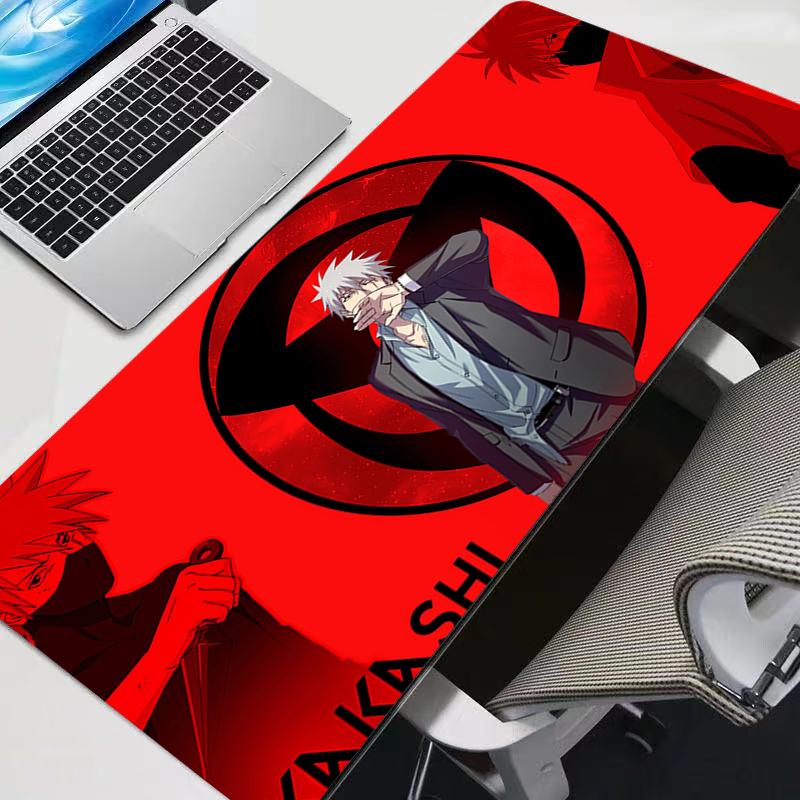 Uchiha Itachi Madara N-Naruto Uzumaki Mauspads XL Kantenversiegelung Gaming-Zubehör Computer-Gamer Tastatur-Mausmatte Schreibtisch-Mauspad