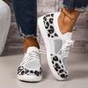 Women Casual Sneakers New Leopard Lace-up Lightweight Sneakers Women Mesh Breathable Running Shoes Women 2025 Zapatos De Mujer