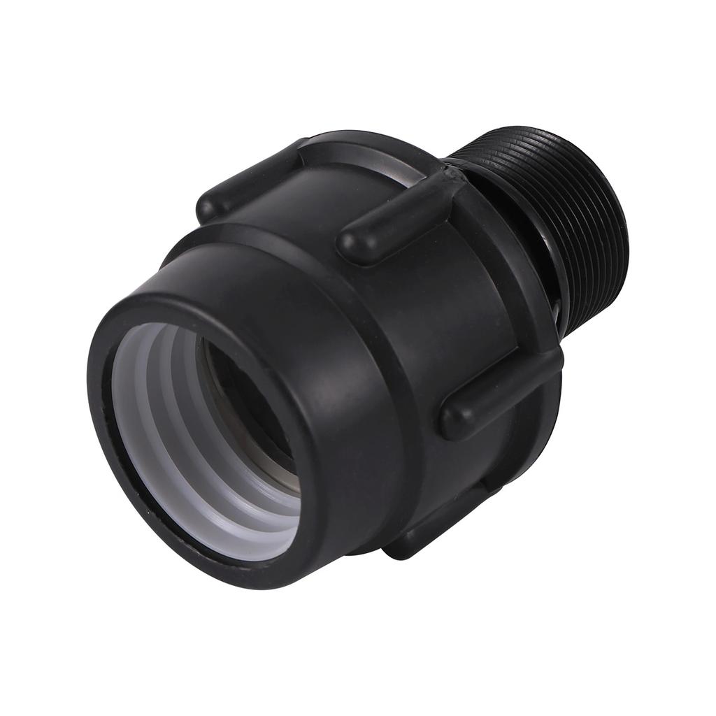 PE Pipe Black Straight Reducing Connector 20/25/32/40/50mm Tube Fitting 1/2" 3/4"1"1.2"1.5"Female/Male Thread Irrigation Adapter