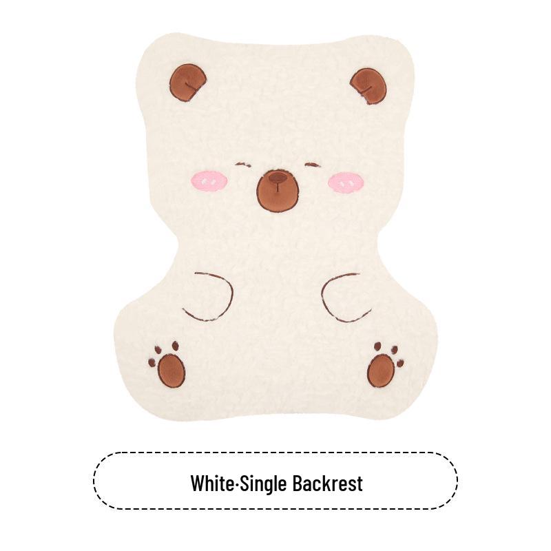 Cartoon Cute Capybara Winter Plush Car Seat Cushion for Cadillac CT5, Aoge XT4, XT5