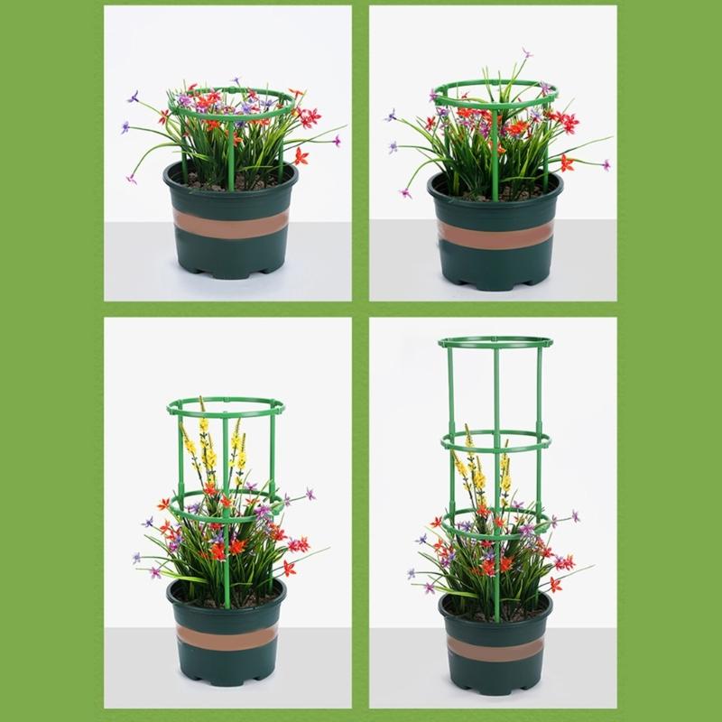 Plant Cage Stake Tower Plant Support for Raised Garden Bed Round Cages for Pots and Gardens Green Extra Bold