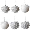 White Petal Christmas Ball Ornament with Sticky Powder Foam Decor for Festive Tree and Atmosphere.