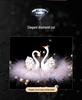 Swan Couple Rhinestone Perfume Ornament for Car Interior - Elegant Lady's Decoration